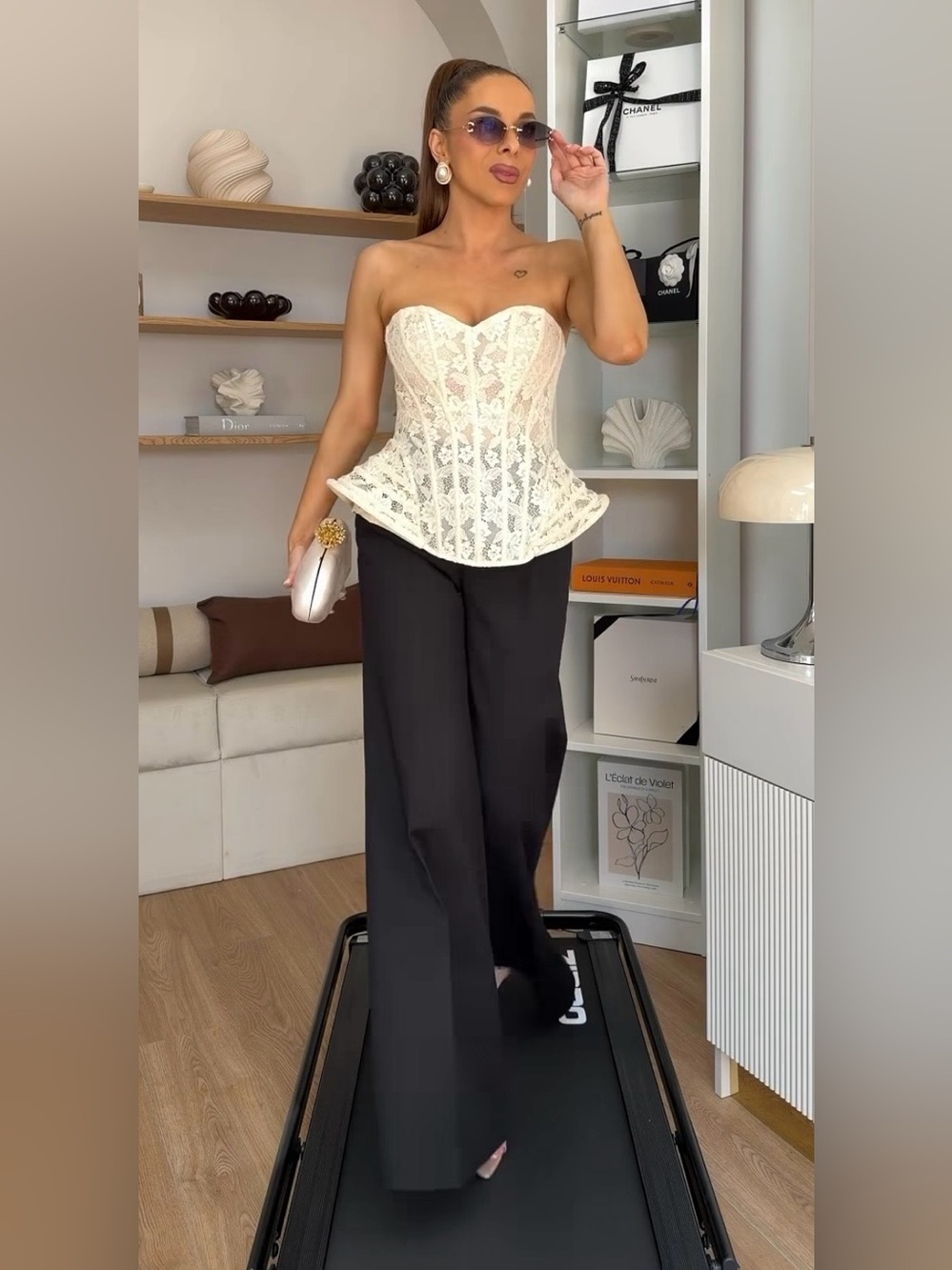 ZARA FLARED LACE CORSET TOP